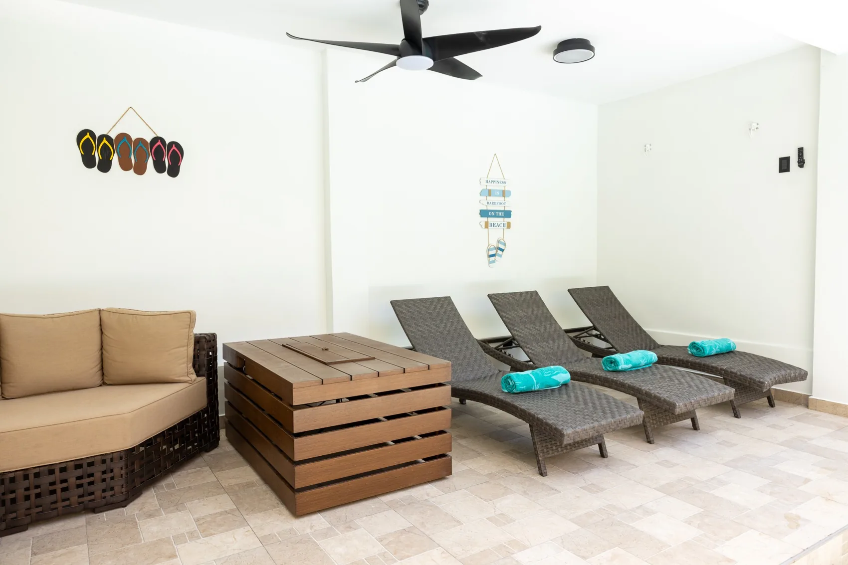 Covered outdoor terrace